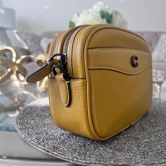 Coach Camera Crossbody Bag Pewter/Flax W Dust Bag - Picture 8 of 14
